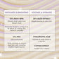 mCaffeine Super Glow Flash Facial Mask 50 gm - ingredient table panel for the AHA, BHA, PHA, aloe, hyaluronic acid and coffee blend
