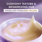 mCaffeine Super Glow Flash Facial Mask 50 gm - texture close-up of the pearlised yellow mask swirled in the jar