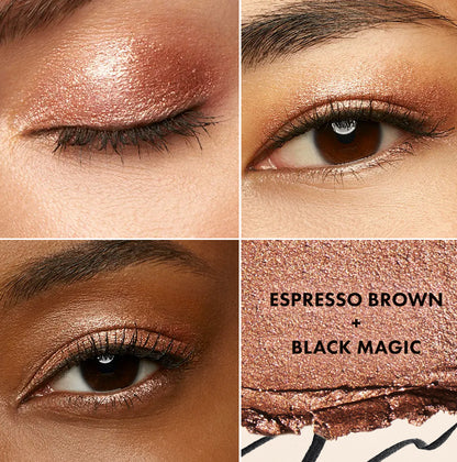 Duo-Verse 2-in-1 Kajal + Eyeshadow - Espresso Brown & Black Magic, 1g & 0.25g