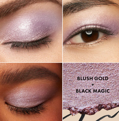 Duo-Verse 2-in-1 Kajal + Eyeshadow - Blush Gold & Black Magic, 1g & 0.25g