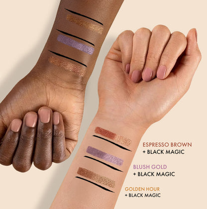 Duo-Verse 2-in-1 Kajal + Eyeshadow - Espresso Brown & Black Magic, 1g & 0.25g
