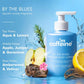mCaffeine By the Blues Perfume Body Lotion 300 ml - notes panel: aqua and lemon top, apple, juniper and geranium heart, amberwood and vetiver base