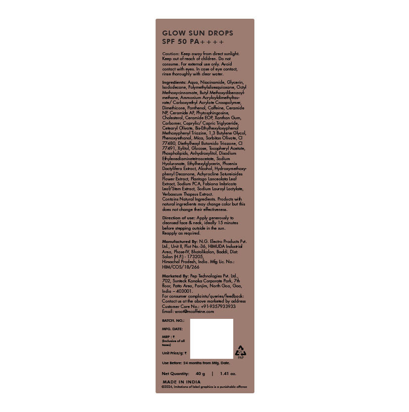 Glow Sun Drops SPF 50 PA++++ Face Sunscreen - 40g