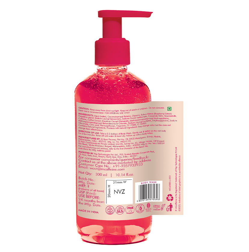 Brightening Body Wash | 5% Niacinamide & Raspberry Extracts (300ml)