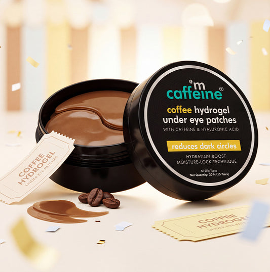 Coffee Hydrogel Under Eye Patches with Caffeine & HA - 15 Pairs