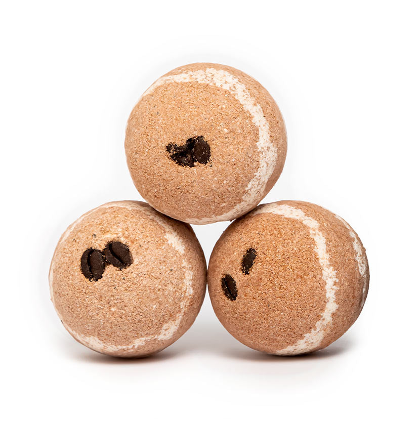 De-Stressing Coffee Bath Bomb (Set of 3) | Coffee Aroma | Natural & 100% Vegan