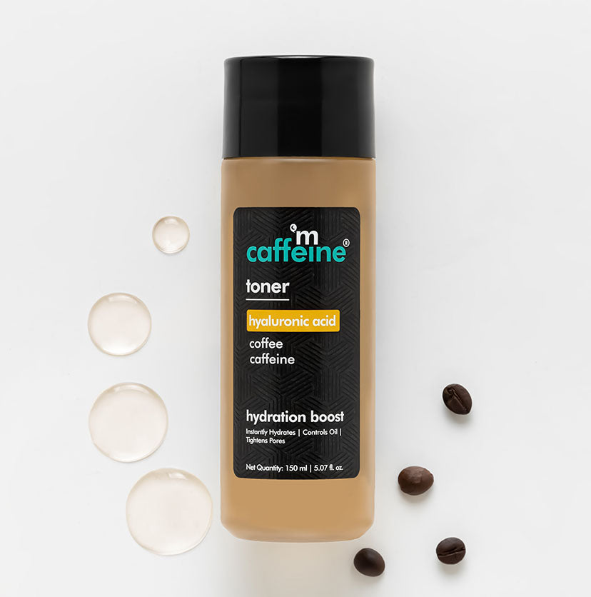 Coffee Face Toner with Hyaluronic Acid | 24 Hrs Hydration | Controls Oil & Tightens Pores | Alcohol-Free - 150 ml