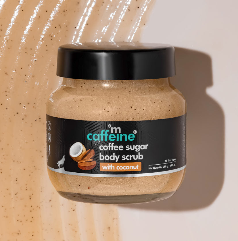 Coffee Sugar Body Scrub with Coconut for Gentle Exfoliation & Smoothening