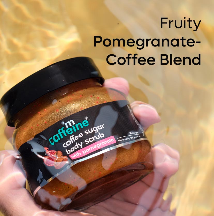 Coffee Sugar Body Scrub with Fruity Pomegranate Coffee Blend