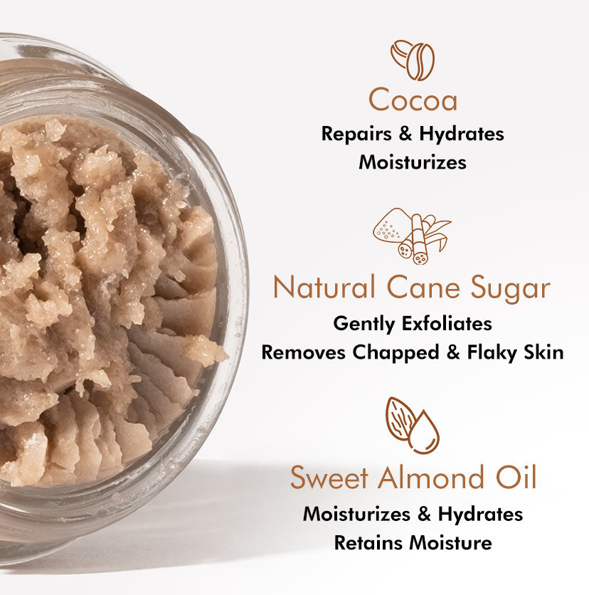 Choco Lip Scrub for Chapped & Flaky Lips | Exfoliates Gently | With Natural Cane Sugar - 12g