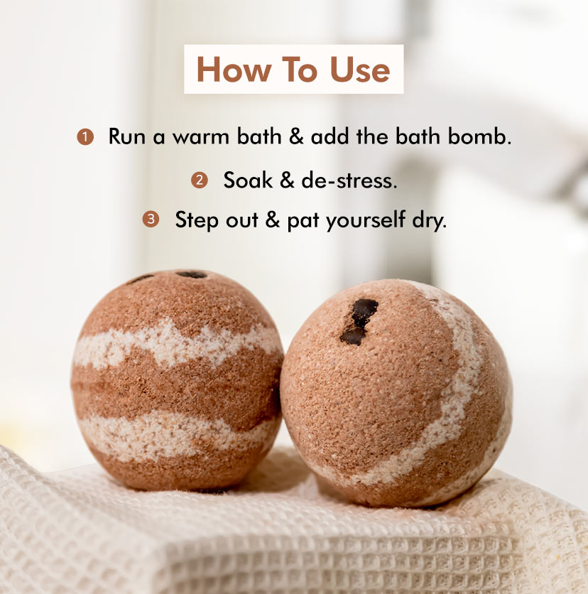 De-Stressing Coffee Bath Bomb (Set of 3) | Coffee Aroma | Natural & 100% Vegan