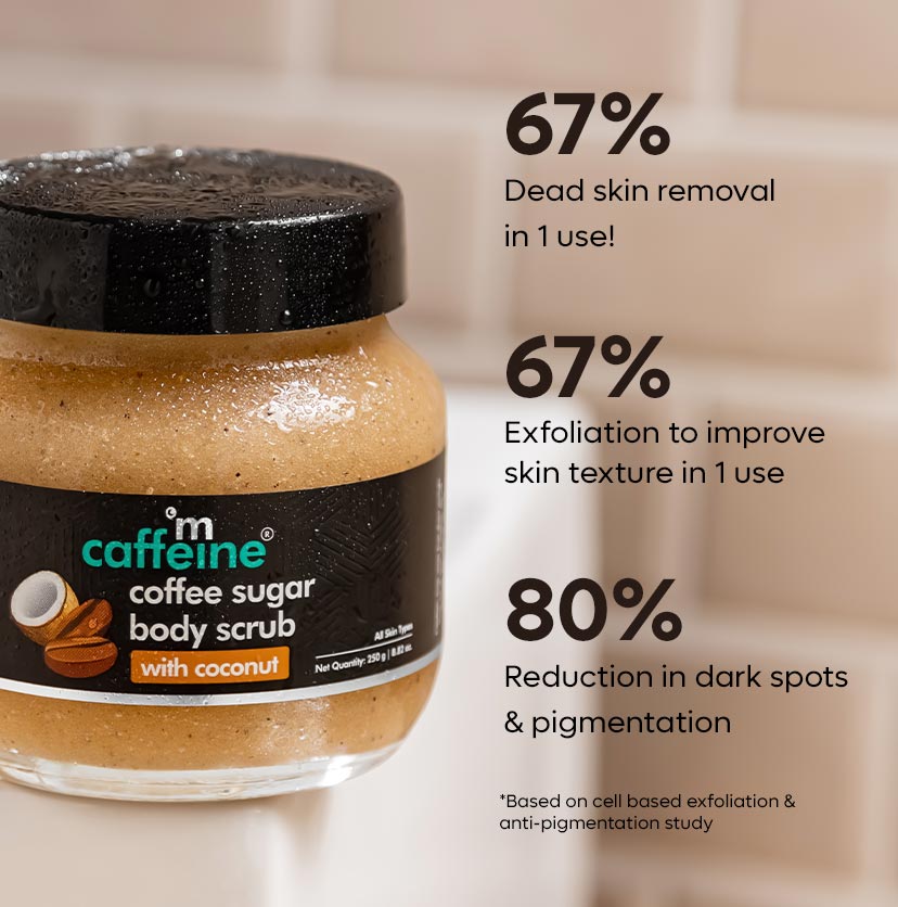 Coffee Sugar Body Scrub Reduction in Dark Spots