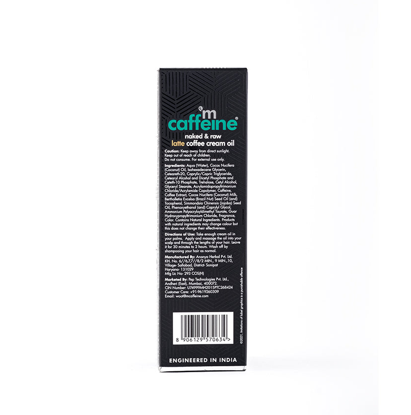 mCaffeine Naked & Raw Coffee Scalp & Hair Oil, | Boosts Hair Growth |  Redensyl & Argan Oil | All Hair Types | Non Sticky & Lightweight Hair Oil -  Price in