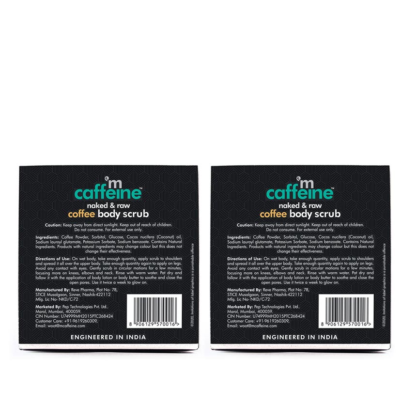 Naked & Raw Coffee Body Scrub - Set of 2