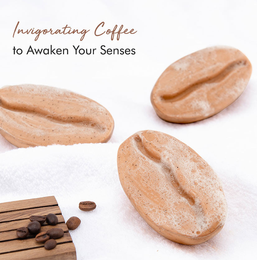 Exfoliating Coffee Bathing Soap - Pack of 3