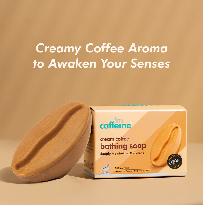 Cream Coffee Bathing Soap - Pack of 3
