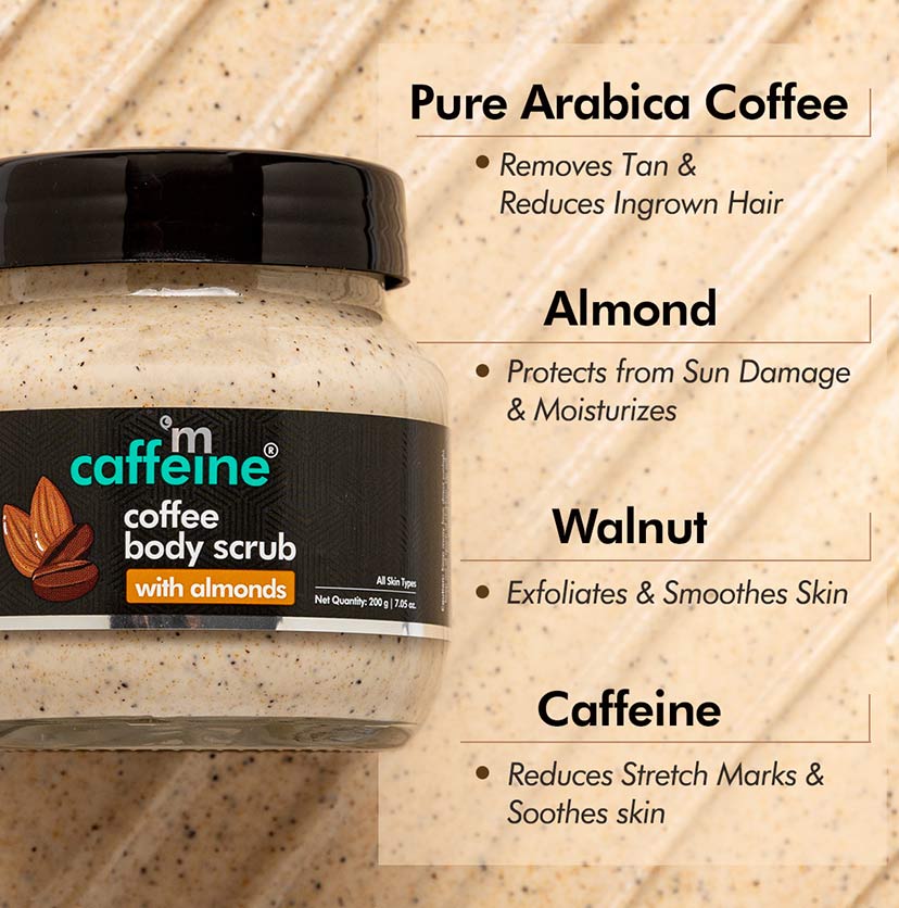 Coffee Body Scrub with Almonds, walnut and caffeine