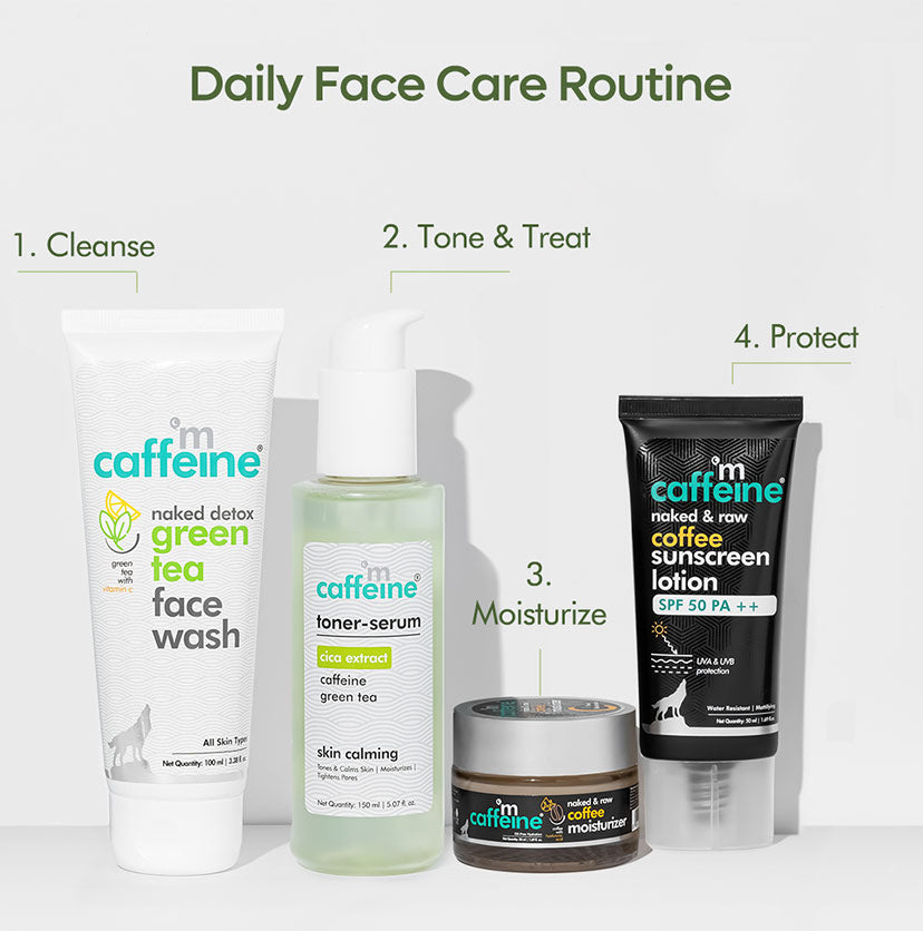 Daily Face Care Routine For Toner Serum