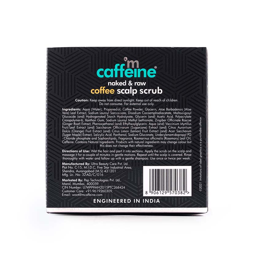 Coffee Scalp Scrub - 250 g | 99% Dandruff Reduction - Natural & Vegan