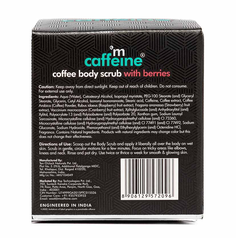 coffee body scrub with berries in India