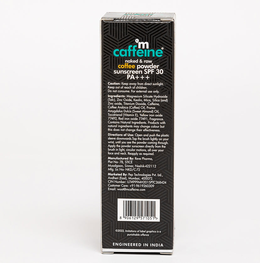 Coffee Powder Sunscreen SPF 30 PA+++ | UV Protection | Mattifying & Water Resistant (4g)