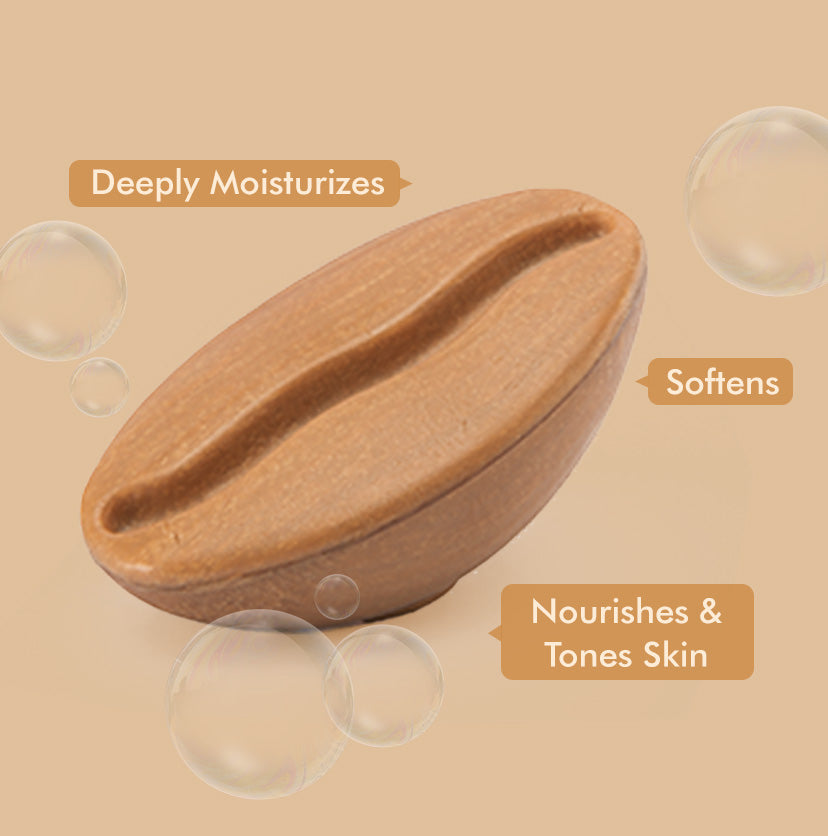 Cream Coffee Bathing Soap for Deep Moisturization - 75g - Natural & 100% Vegan