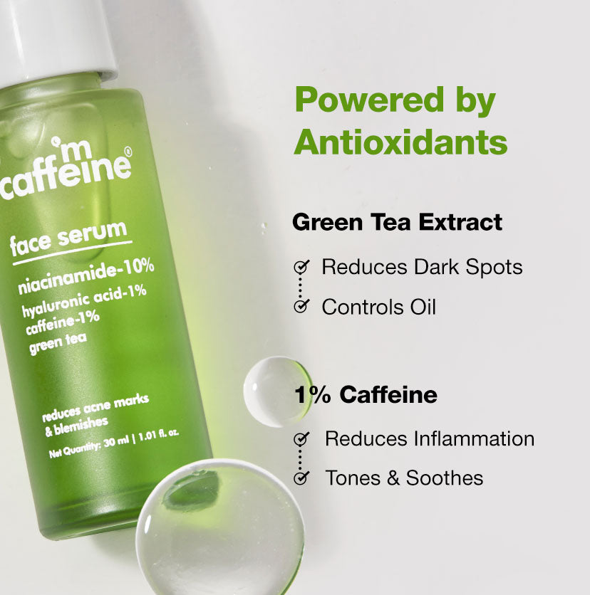 green tea face serum reduce dark spots
