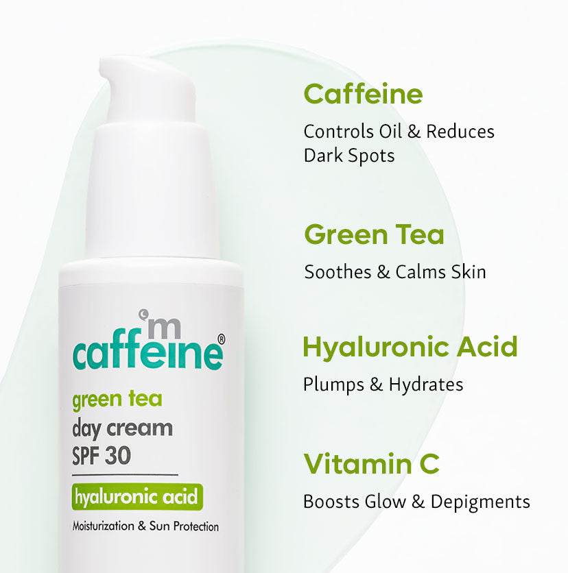 Green Tea Day Cream with SPF 30 PA++ for Hydration & 24 Hrs Moisture Lock - 50 ml