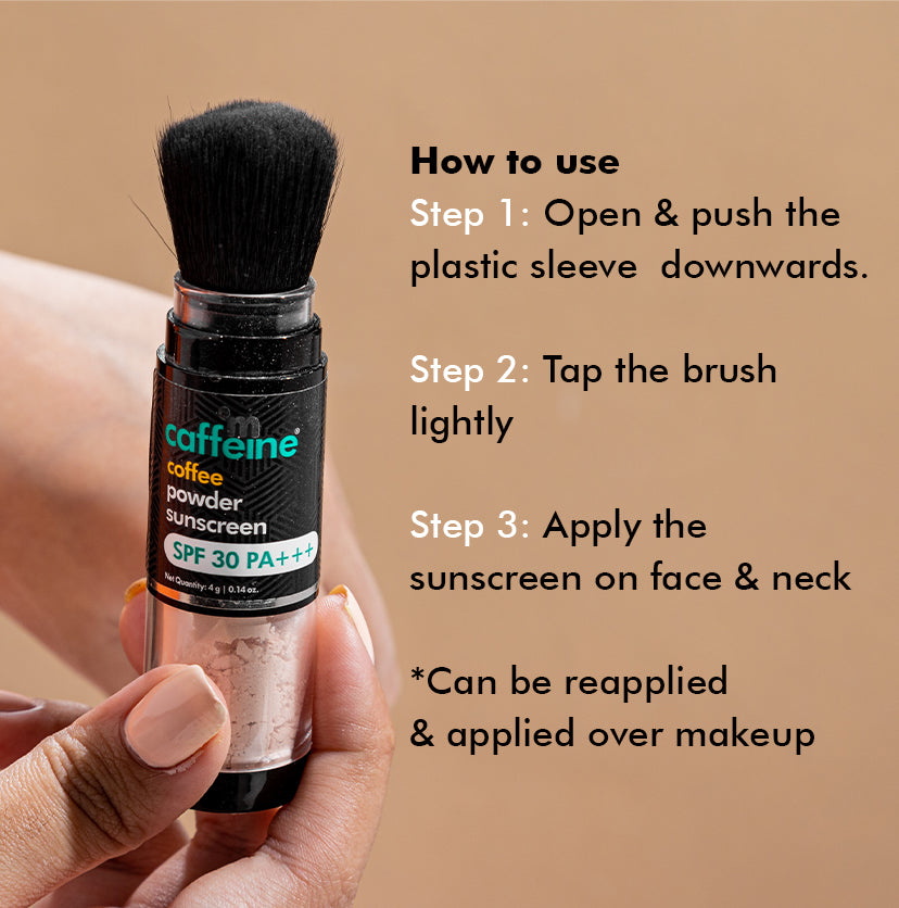 how to use coffee power sunscreen