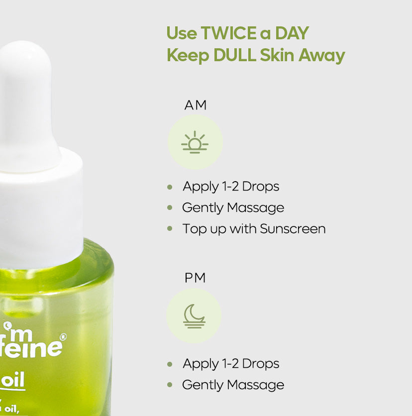 Green Tea & Squalane Face Oil for Dewy Glow | Hydrates & Reduces Dark Spots - 20 ml