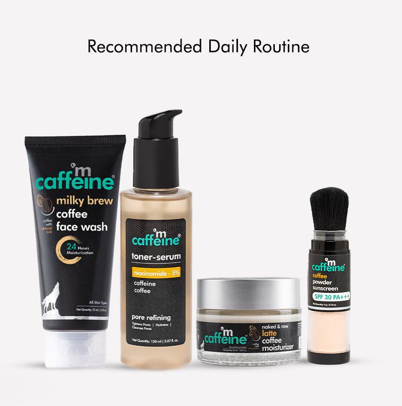 coffee power sunscreen recommended daily routine