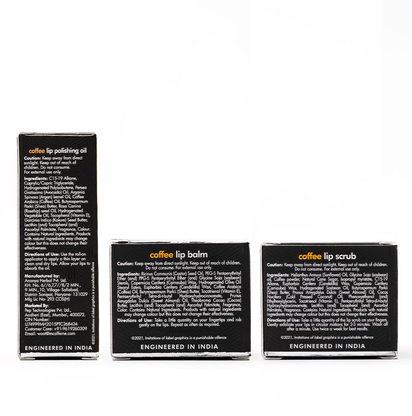 mCaffeine Coffee Lip Kit For Chapped & Pigmented Lips
