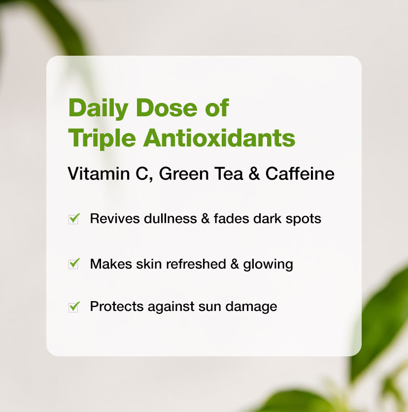 mcaffeine vitamin c green tea face serum for glowing skin