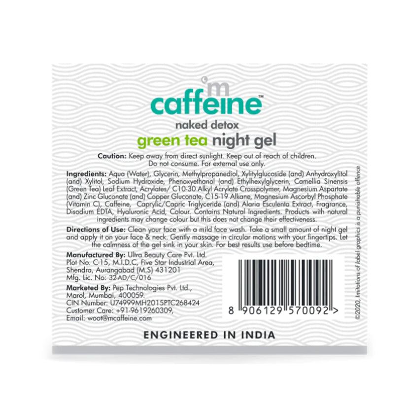 Green Tea Night Gel with Vitamin C - 50ml